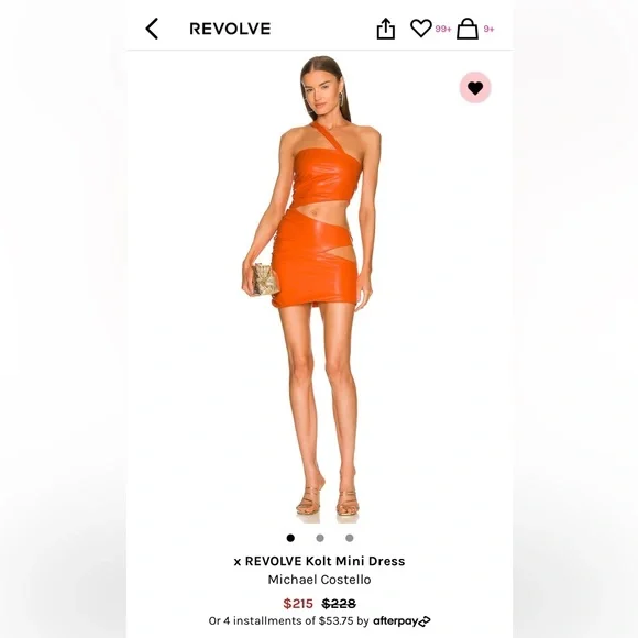 michael costello orange dress Michael Costello Orange Gown Dresses